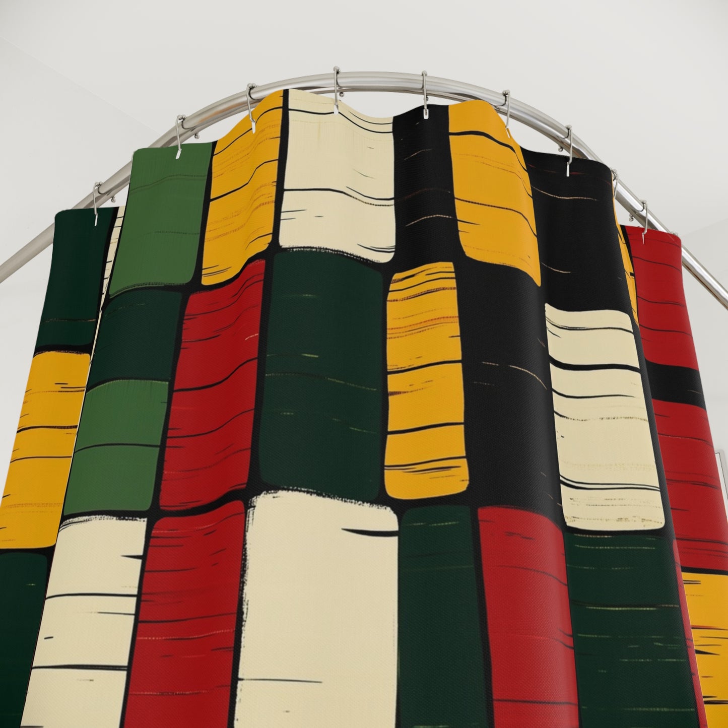 African Kente Pattern Shower Curtain