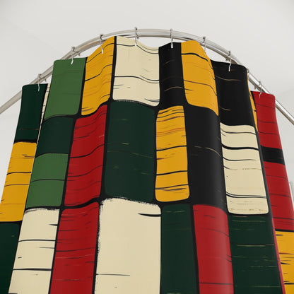 African Kente Pattern Shower Curtain
