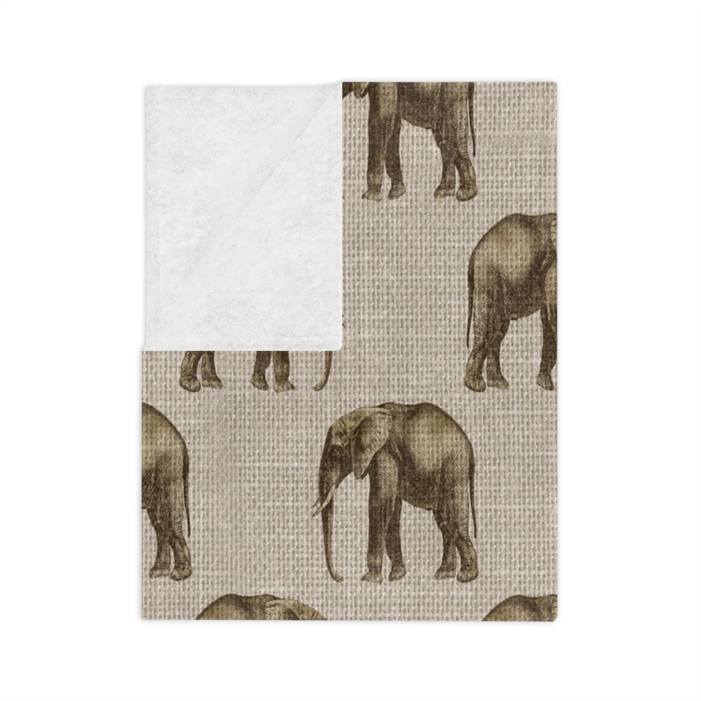 Elephant Velveteen Throw Blanket