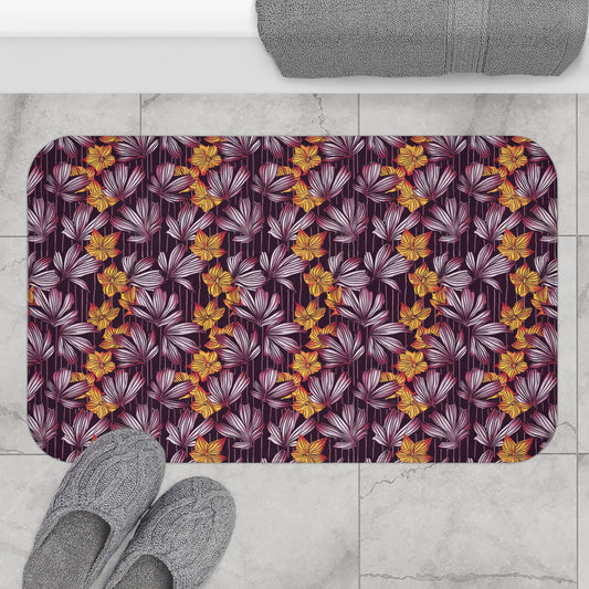 Dark Floral Bath Mat