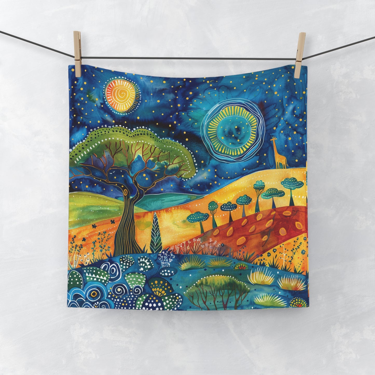 Whimsical Forest Face Towel