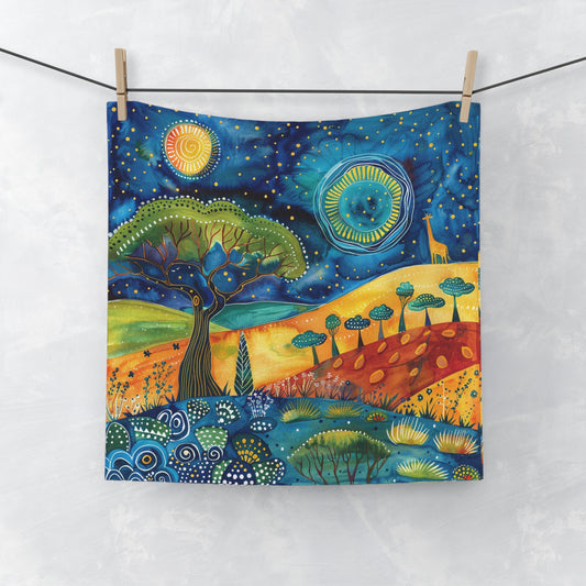 Whimsical Forest Face Towel