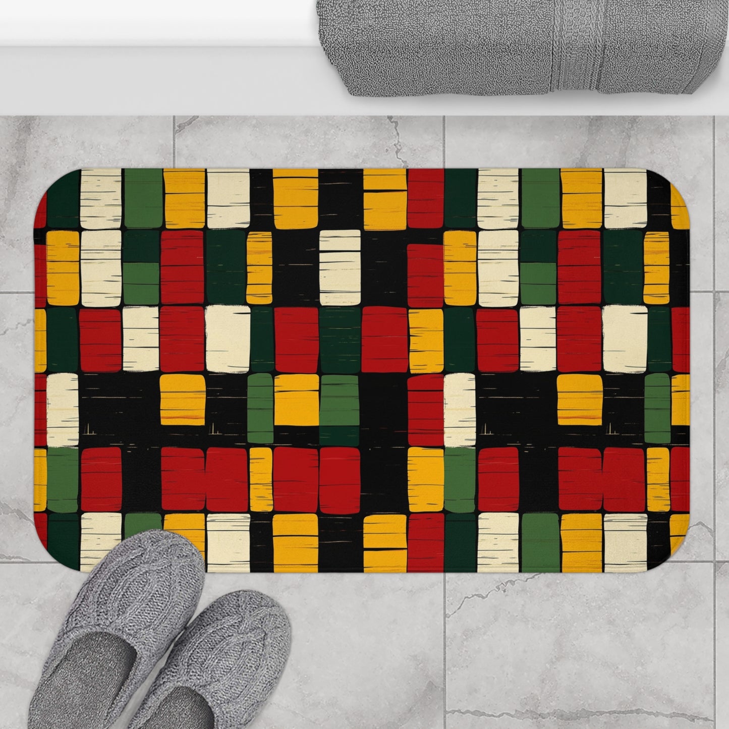African Kente Bath Mat