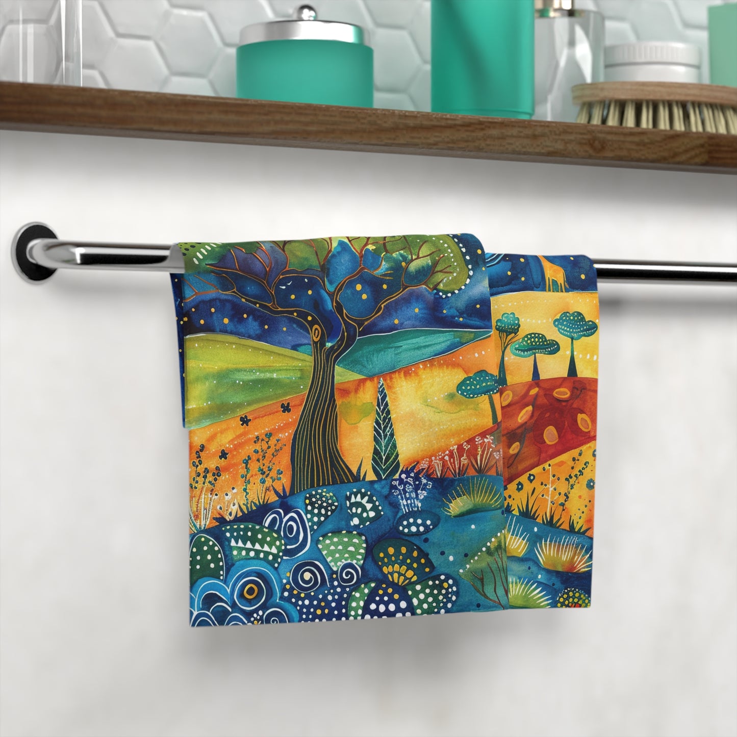 Whimsical Forest Face Towel