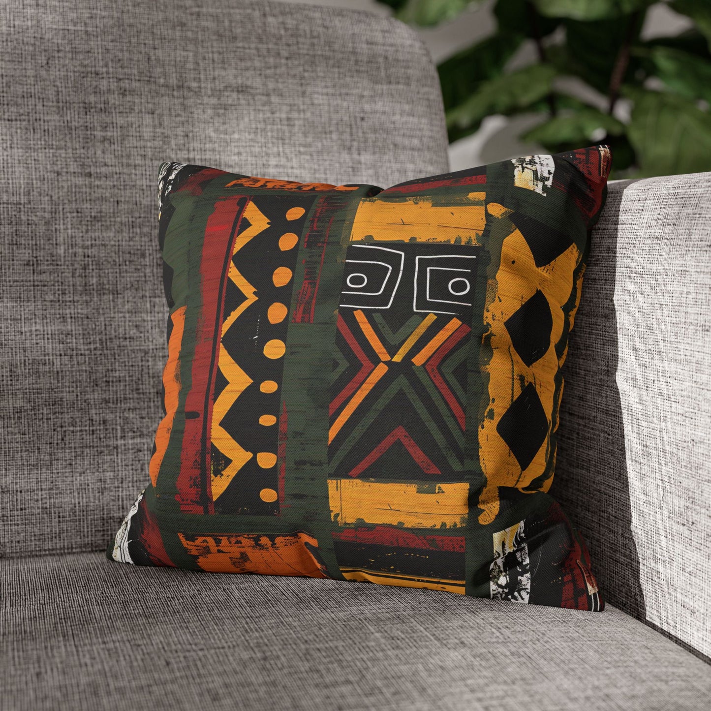 African Mudcloth Pillow Cover