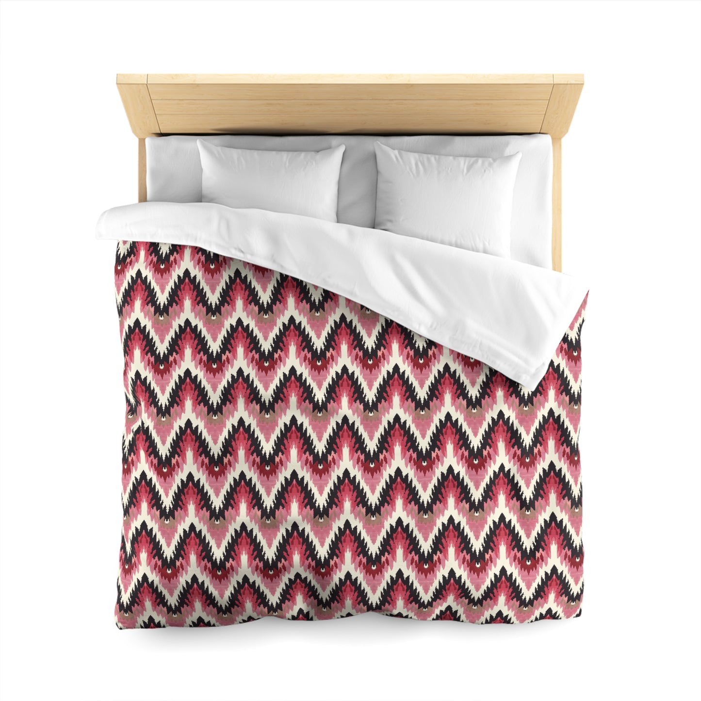 Pink Zig Zag Microfiber Duvet Cover