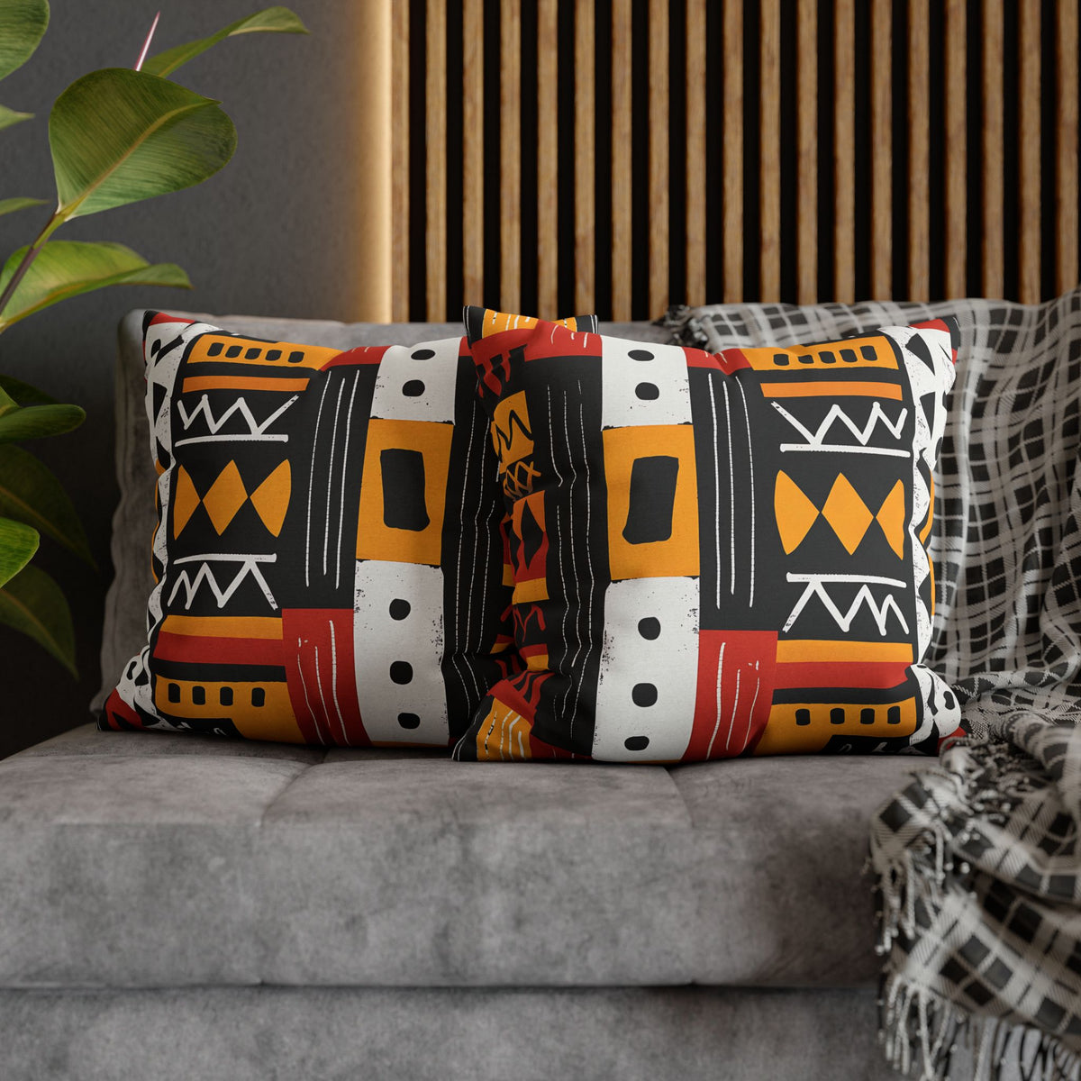 African Mudcloth Pattern Pillow Cover