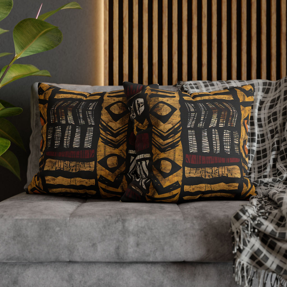 African Tribal Art Pillow Cover