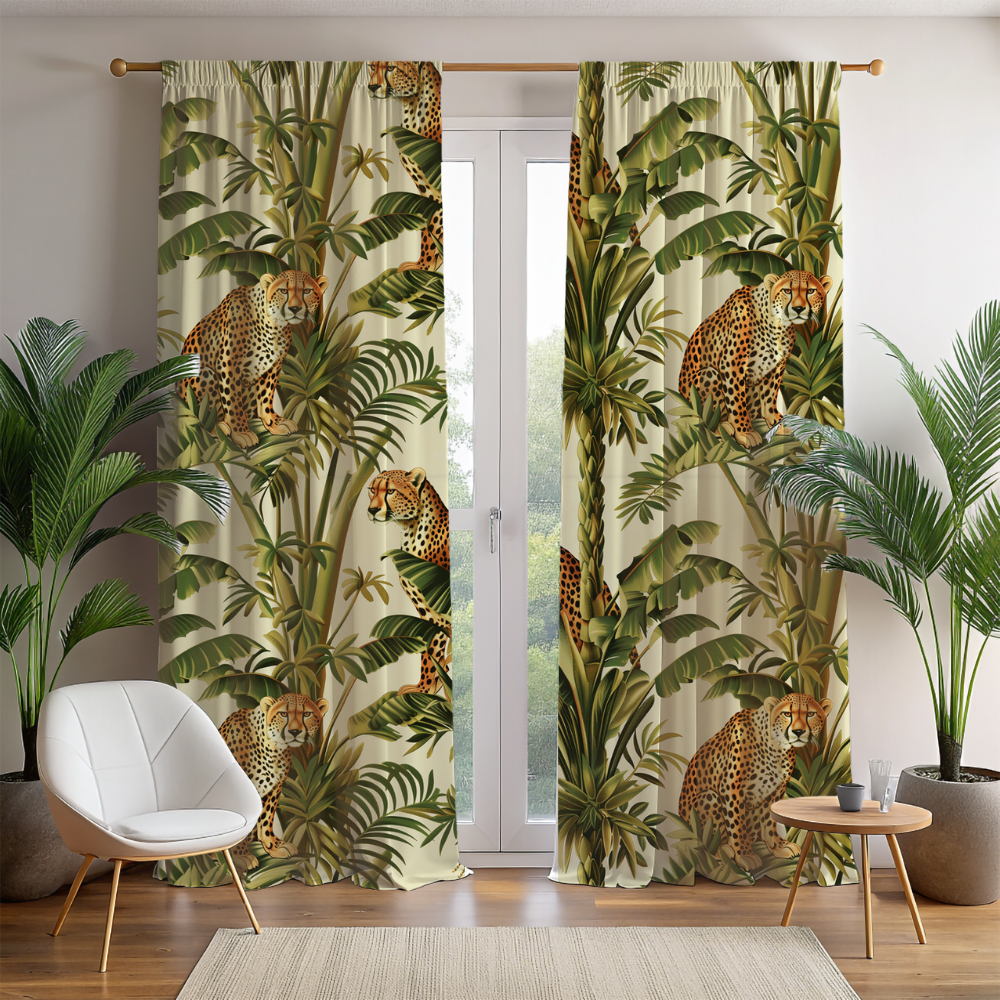 Cheetah Jungle Blackout Window Curtains