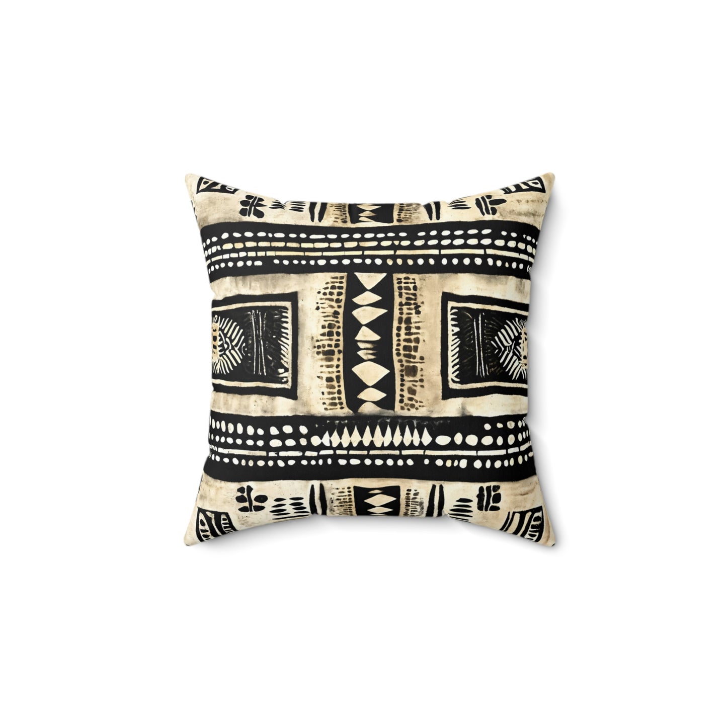 Dotted African Shells Mud Cloth Print Square Pillow & Pillow Case