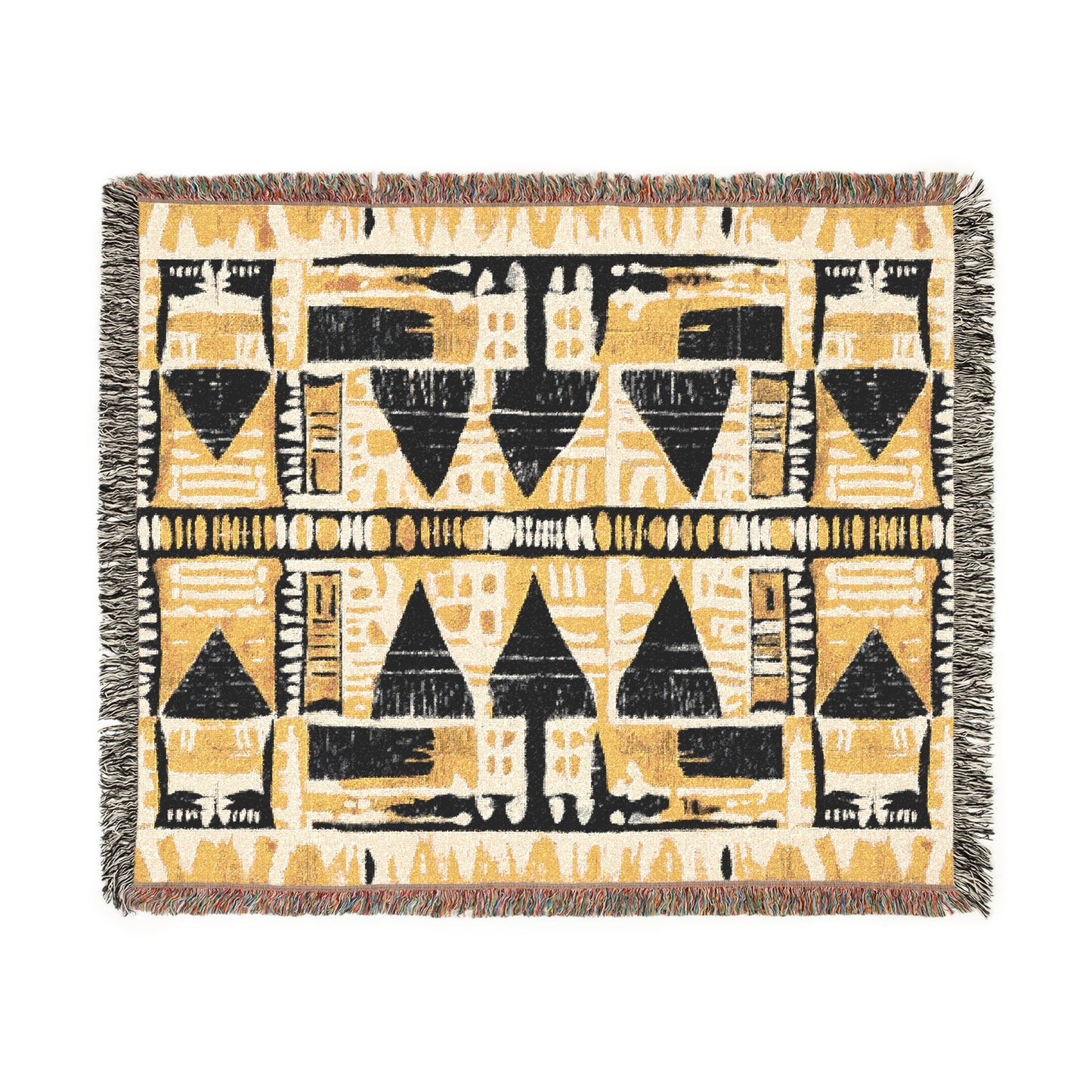 Tribal African Pattern Woven Blanket