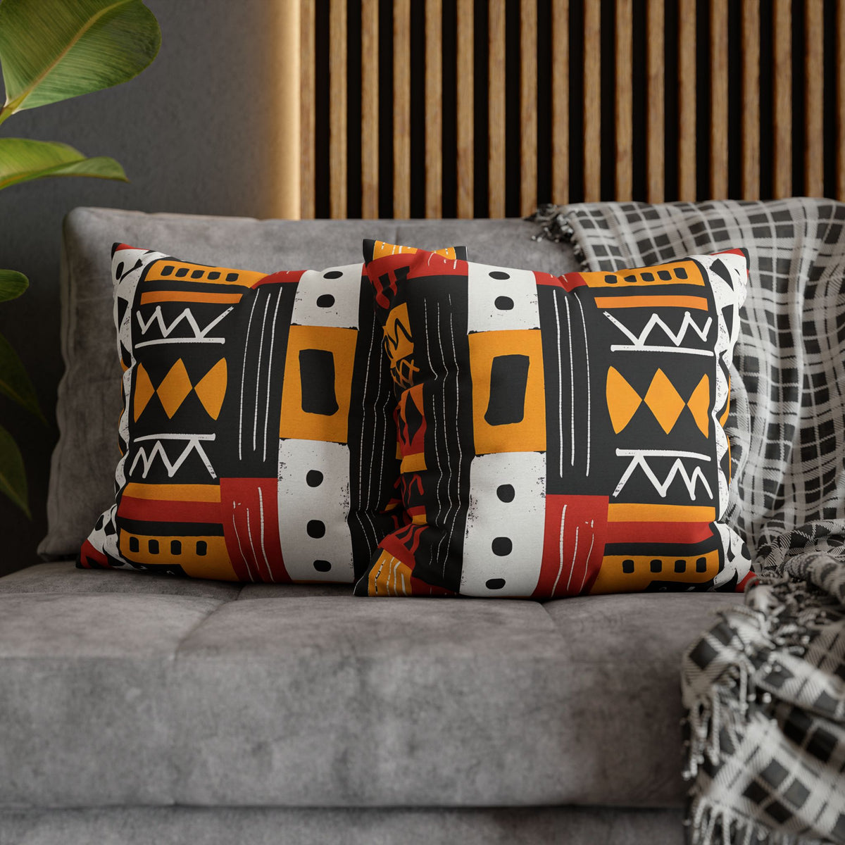 African Mudcloth Pattern Pillow Cover