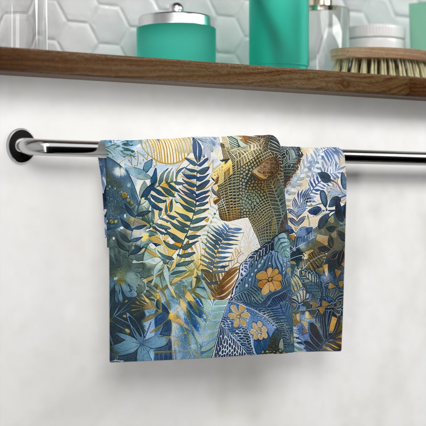 Serene Botanical Face Towel