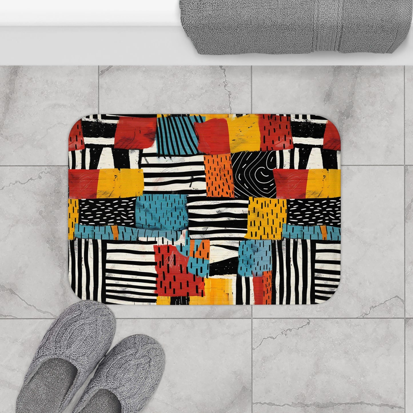 Abstract Tribal Bath Mat