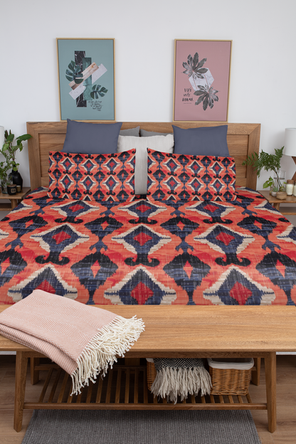 Abstract Ikat Pattern Duvet Cover - SANKTUARI DECOR