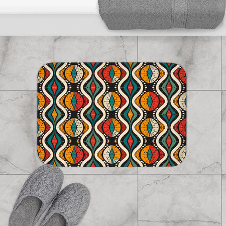 African Ankara Print Bath Mat-Sanktuari Decor