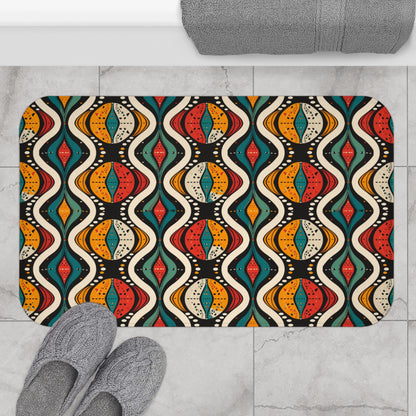 African Ankara Print Bath Mat-Sanktuari Decor