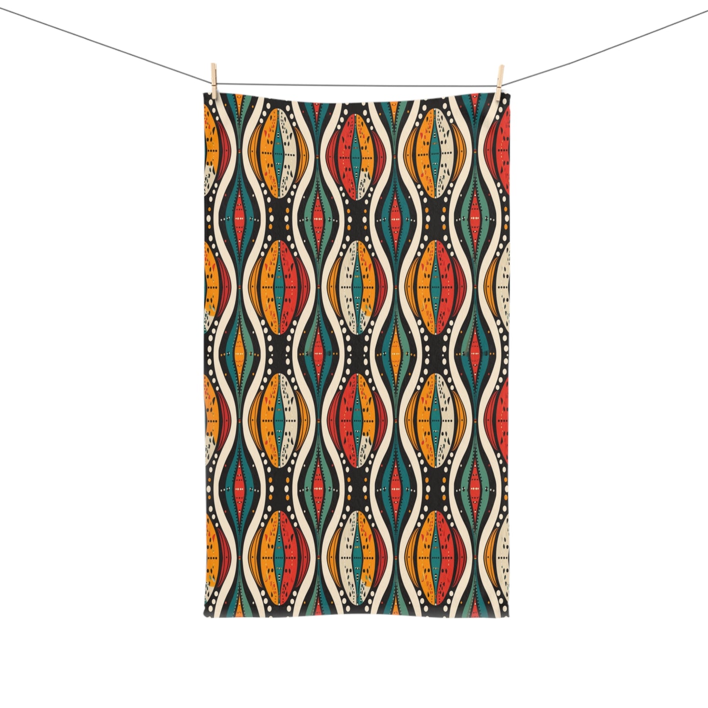 African Ankara Print Towel-Sanktuari Decor