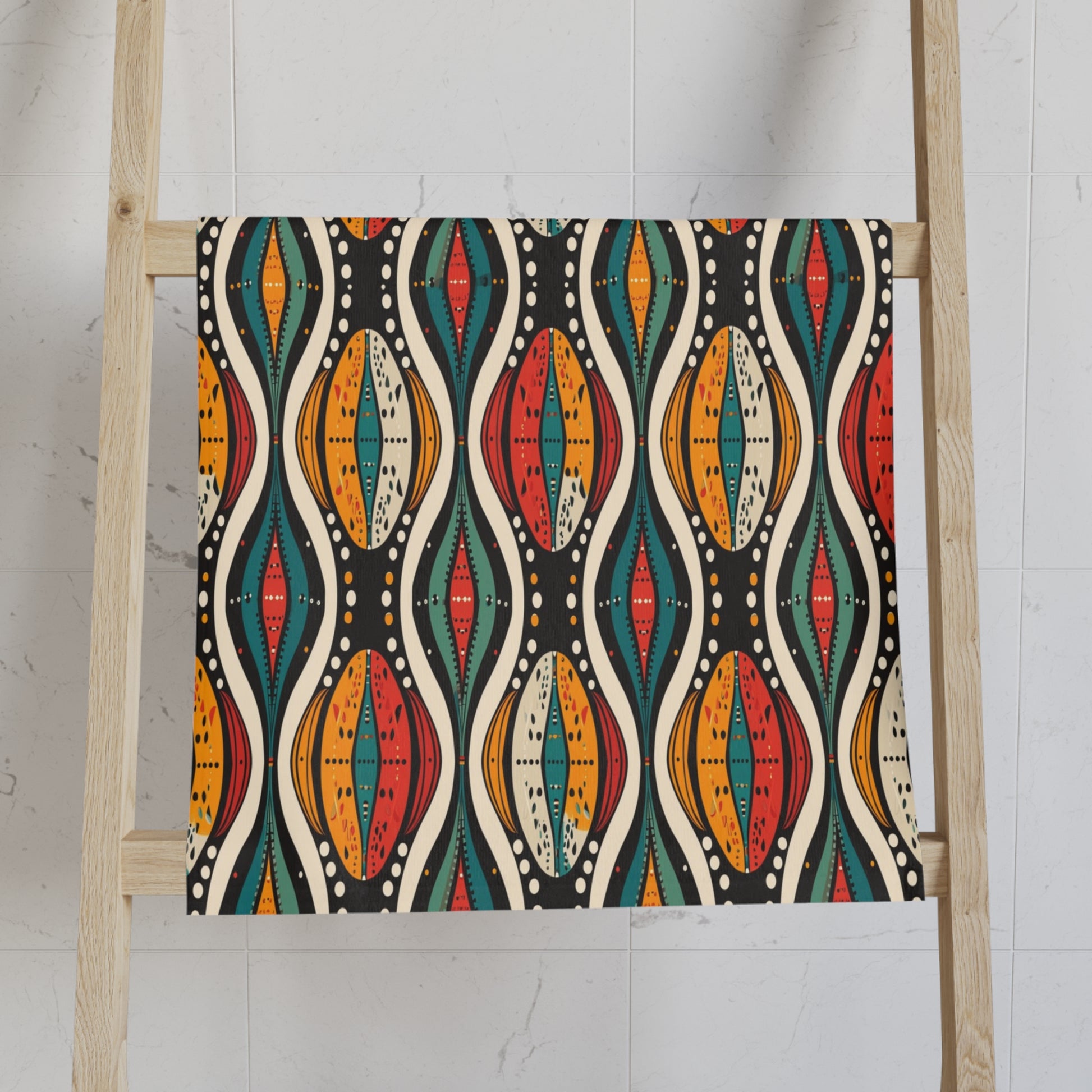 African Ankara Print Towel-Sanktuari Decor