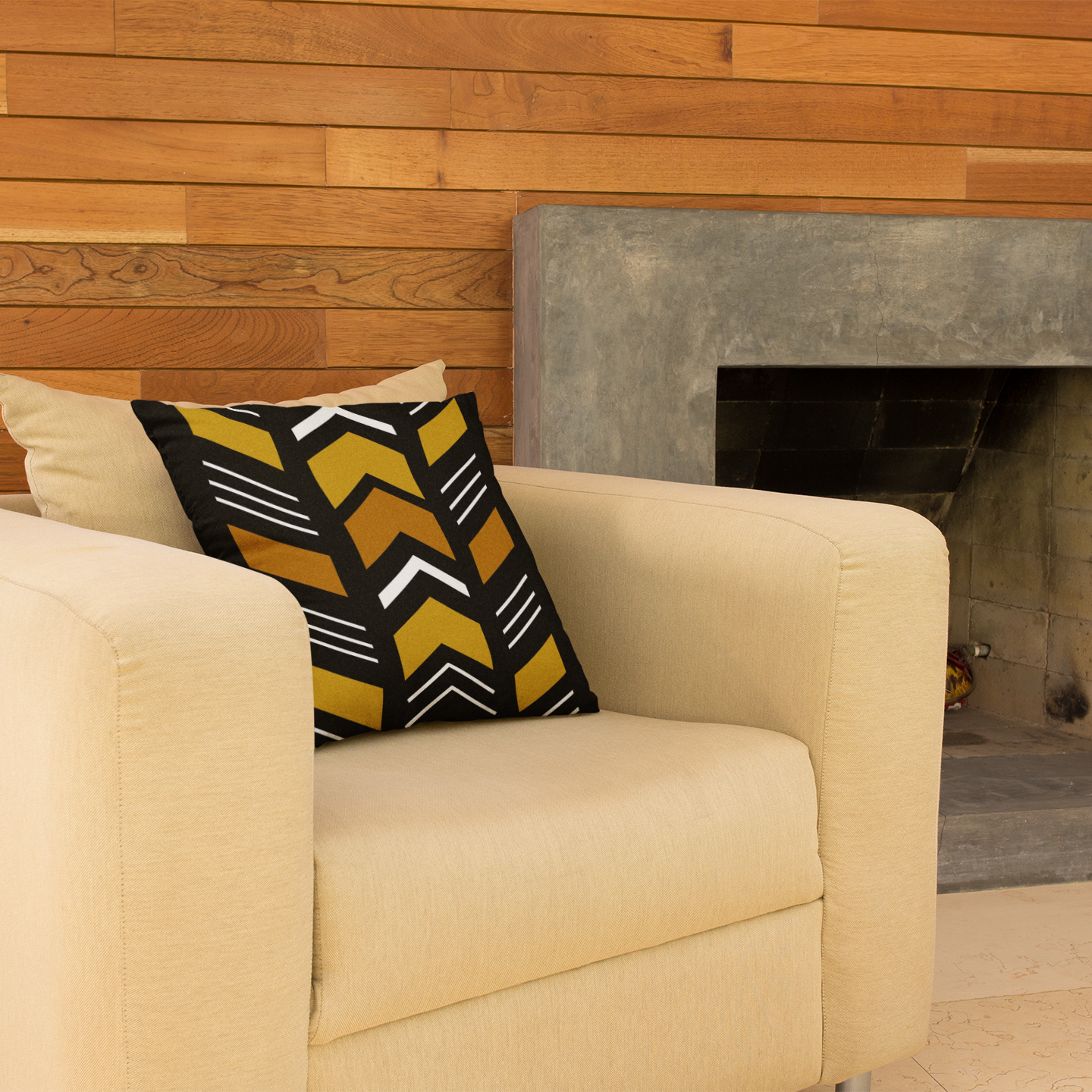 African Geometric Throw Pillow