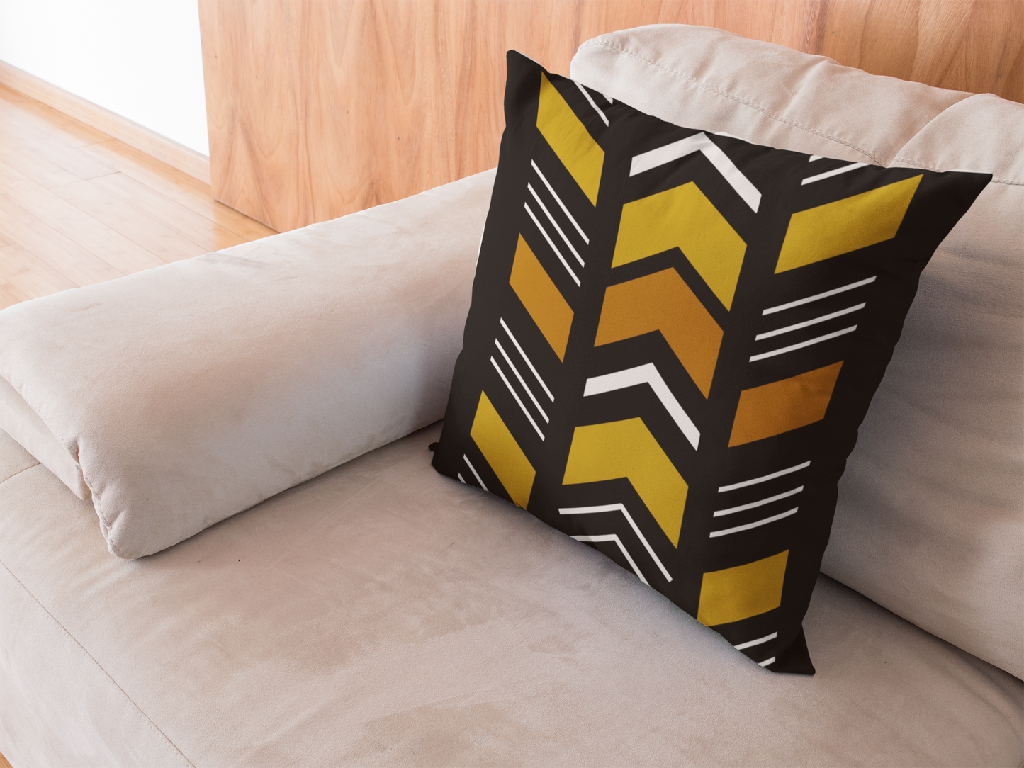 African Geometric Throw Pillow