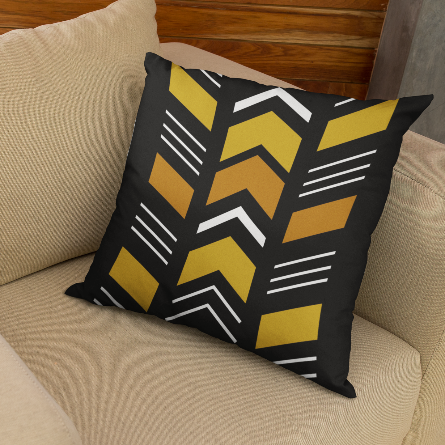 African Geometric Throw Pillow