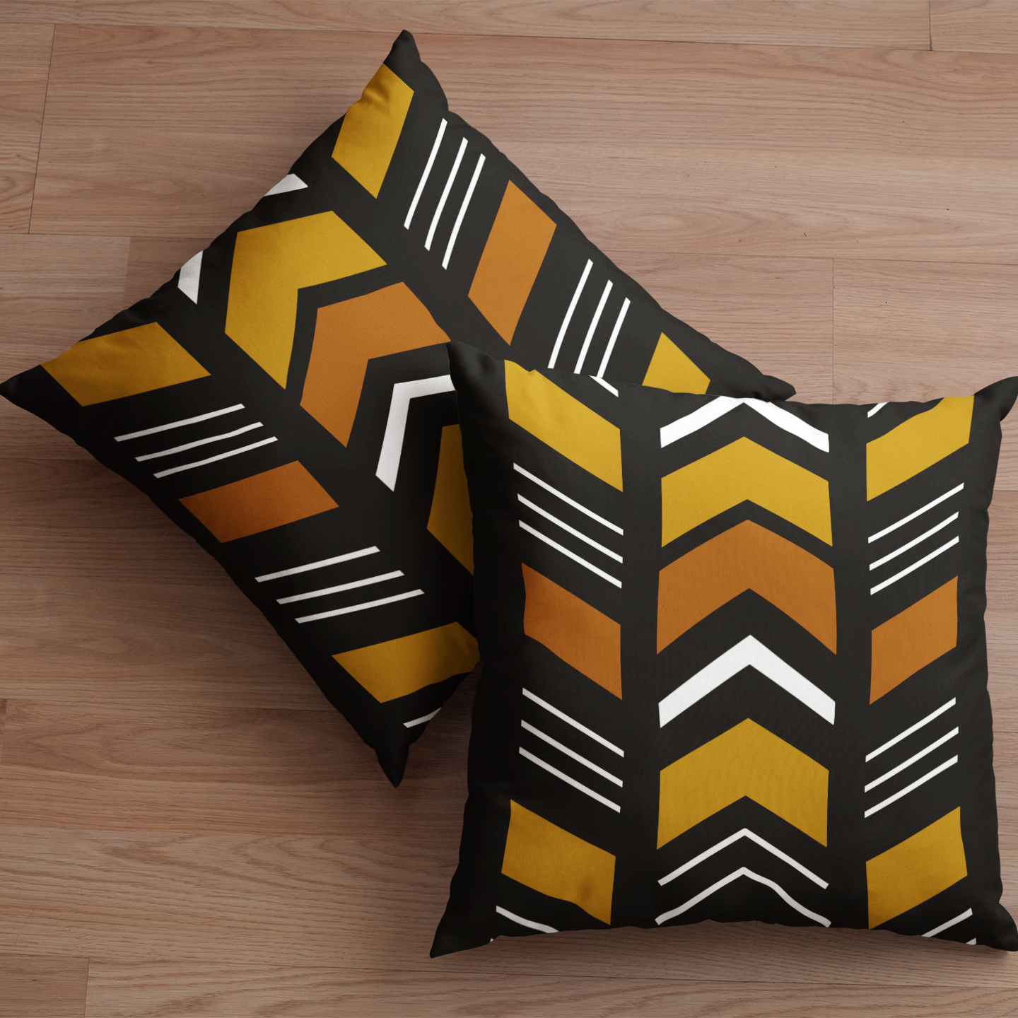 African Geometric Throw Pillow