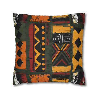 Decorative pillow with geometric pattern on a white background