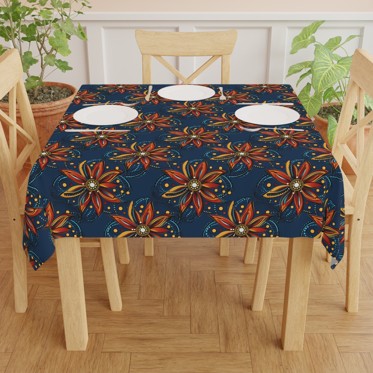 bogolan  print tablecloth for dining room decor