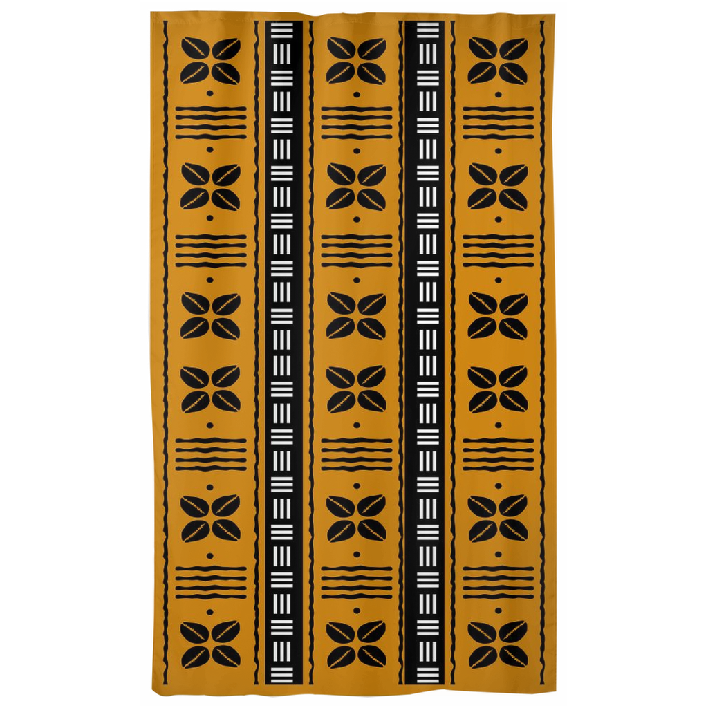 Cotton mudcloth window curtains 50x84