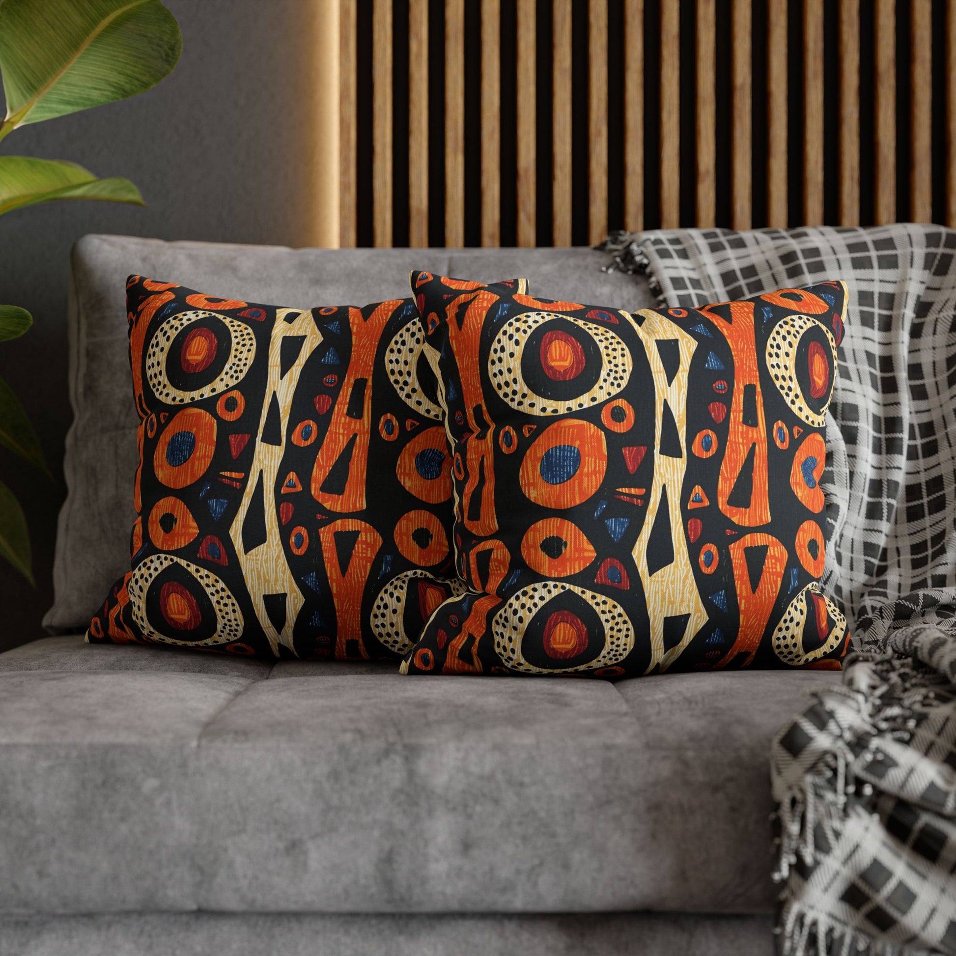 African Tribal Throw Pillow Cover-Sanktuari Decor