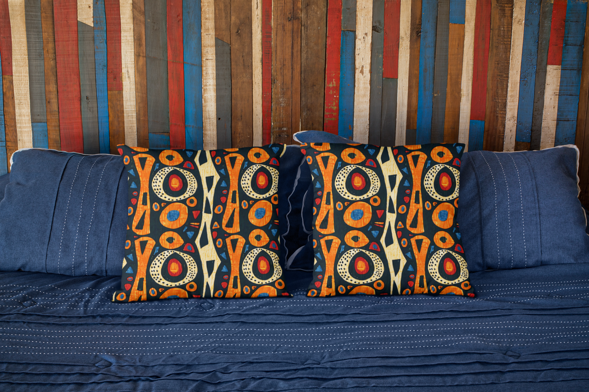 African Tribal Throw Pillow Cover-Sanktuari Decor