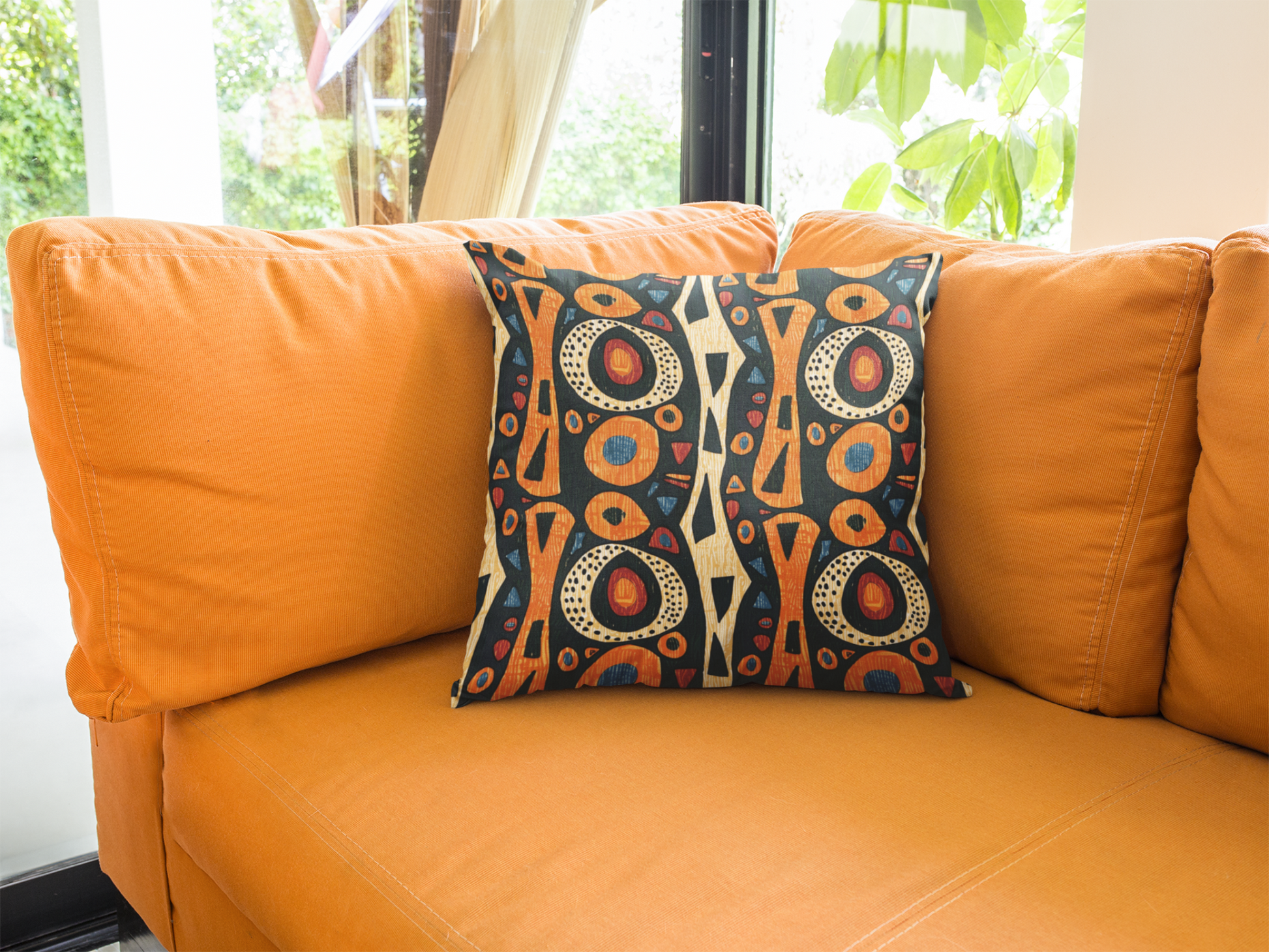 African Tribal Throw Pillow Cover-Sanktuari Decor