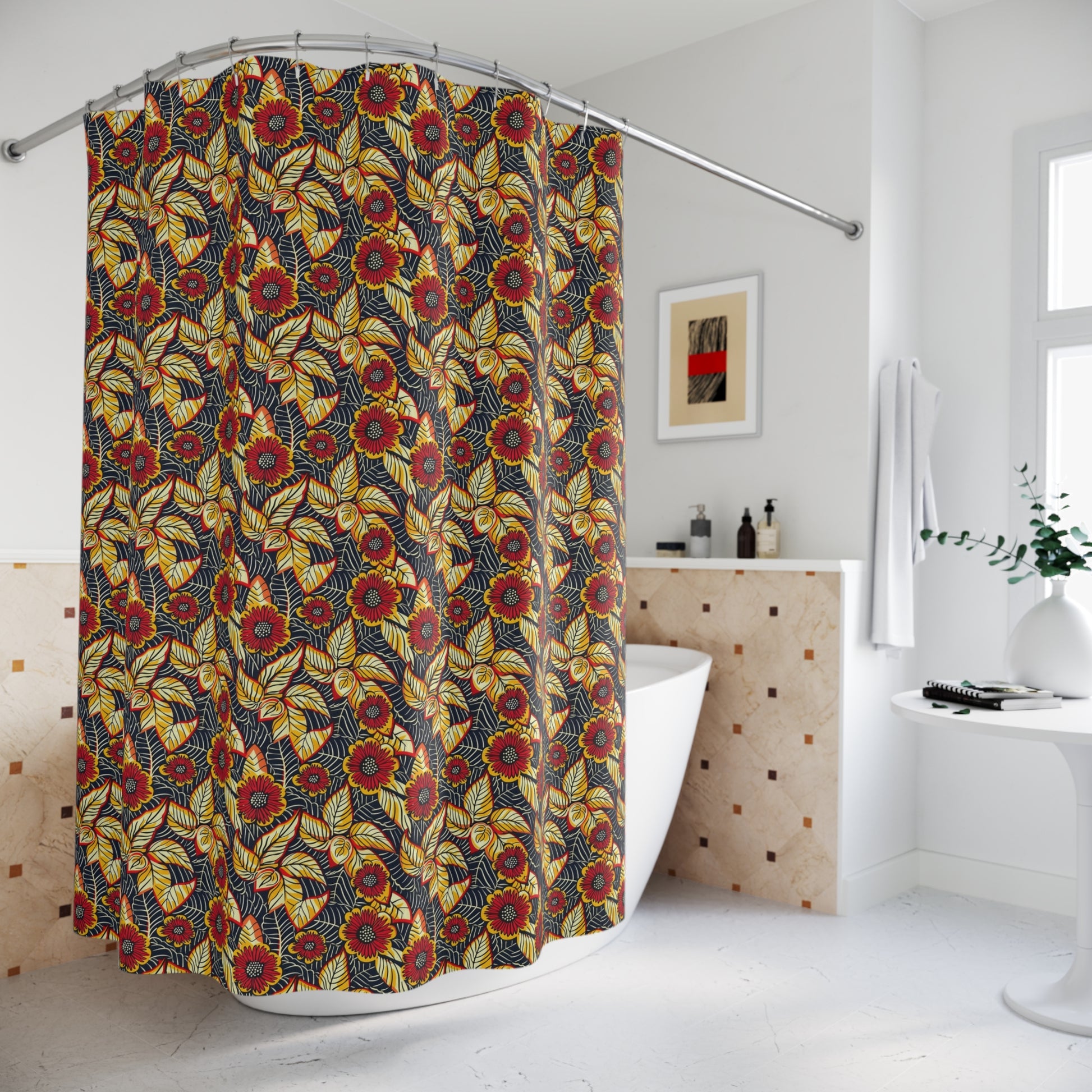 cultural print shower curtains
