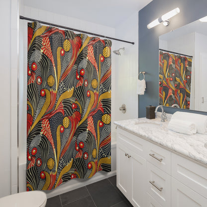 Ankara Print Shower Curtain-Sanktuari Decor