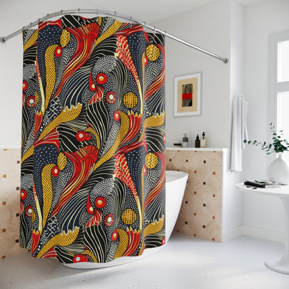 modern mudcloth bathroom accent