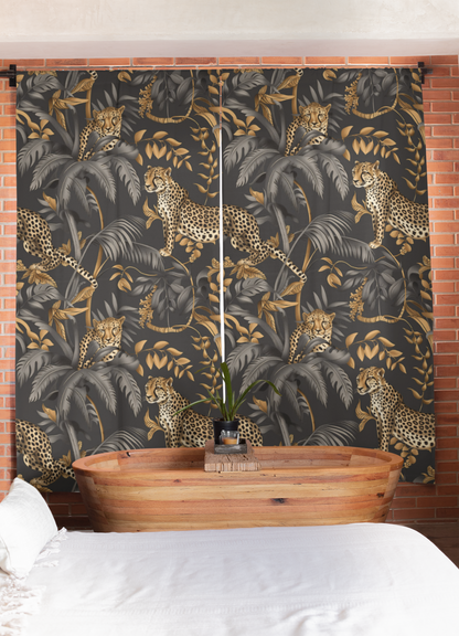 Bohemian patterned curtains for living room