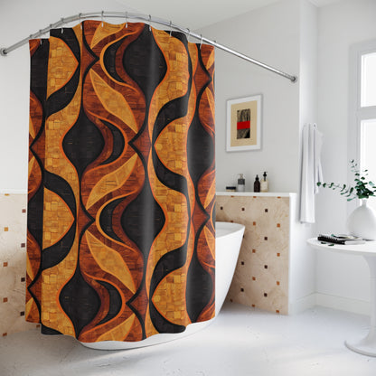 boho mudcloth shower curtain