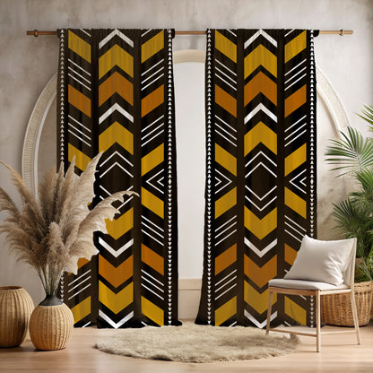 Bogolan Mudcloth Blackout Curtains