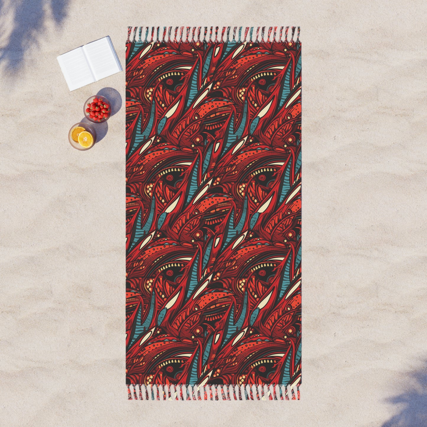 Bohemian Mudcloth Beach Cloth-Sanktuari Decor