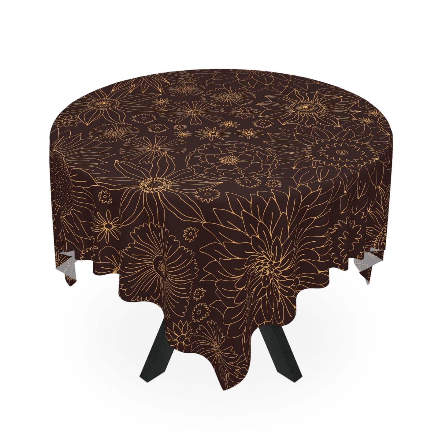 Boho tribal pattern tablecloth in modern kitchen