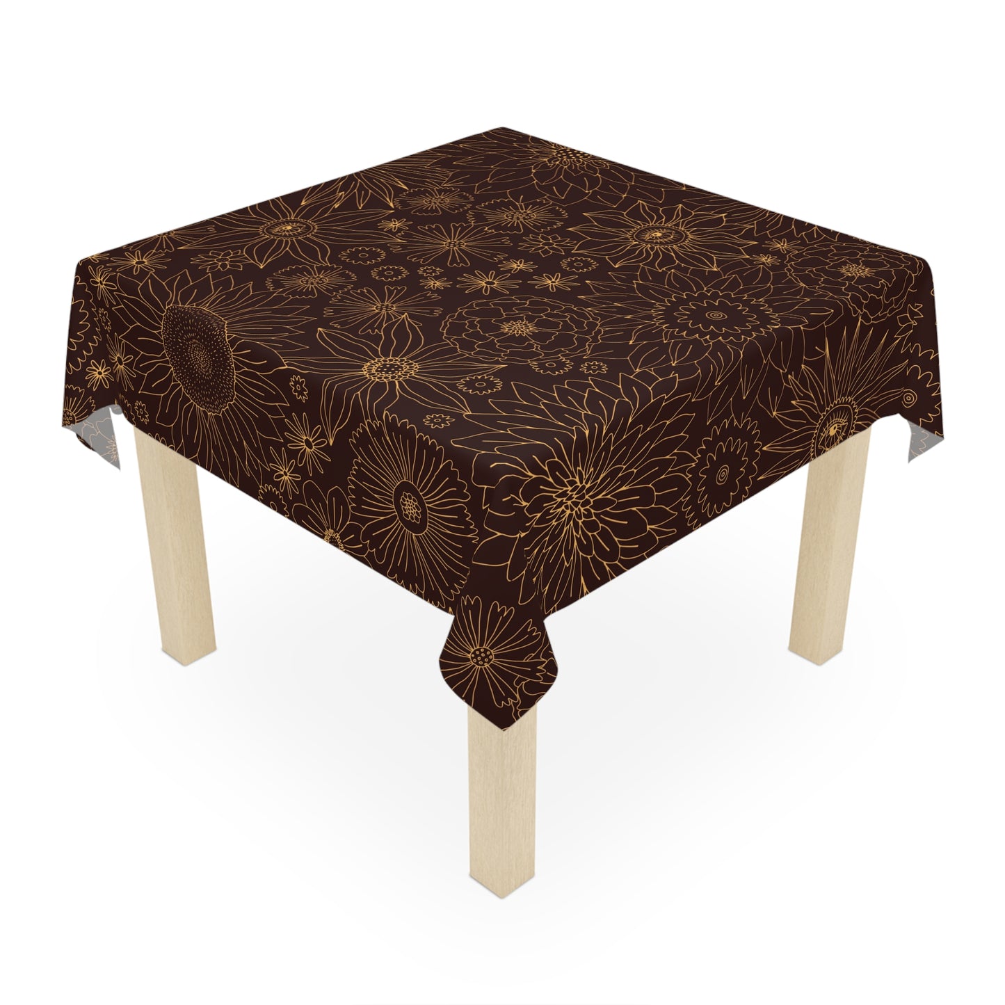 African mudcloth print tablecloth on dining table