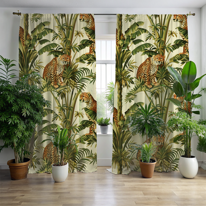 Bohemian patterned curtains for living room
