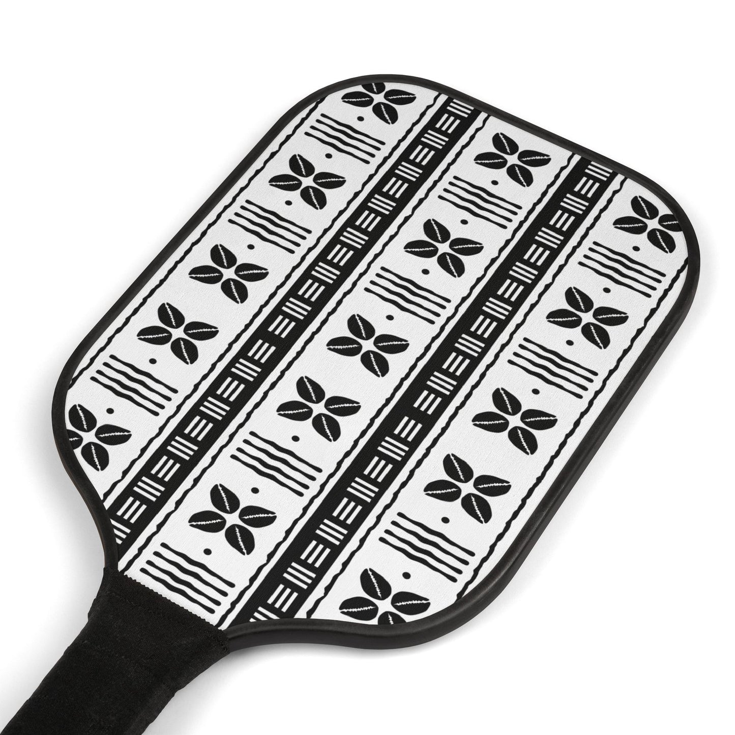 African Shells Print Pickleball Paddle Set