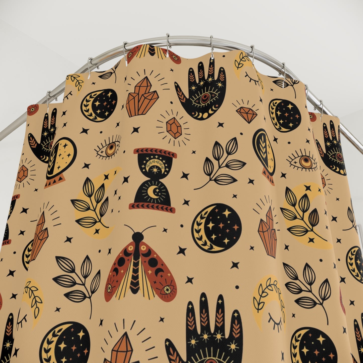 Hamsa Hand Evil Eye Shower Curtain