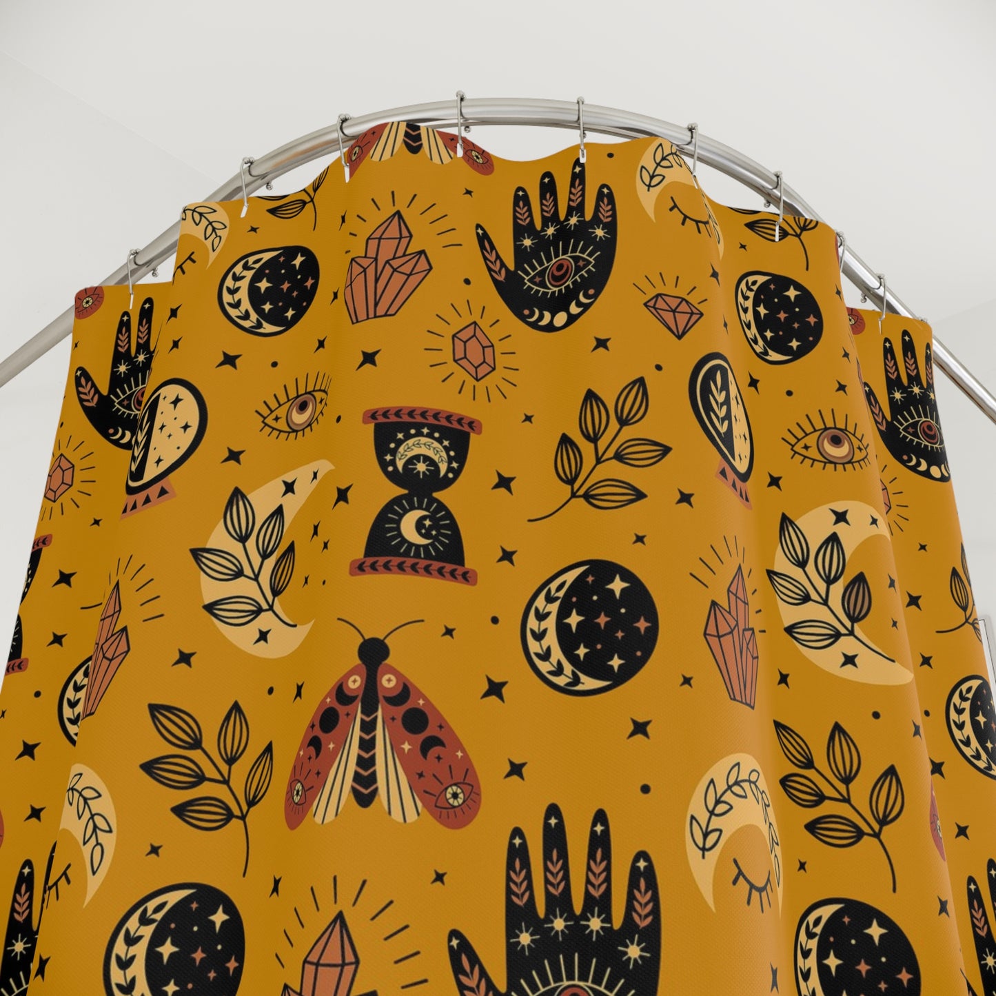 Hamsa Hand Evil Eye Shower Curtain