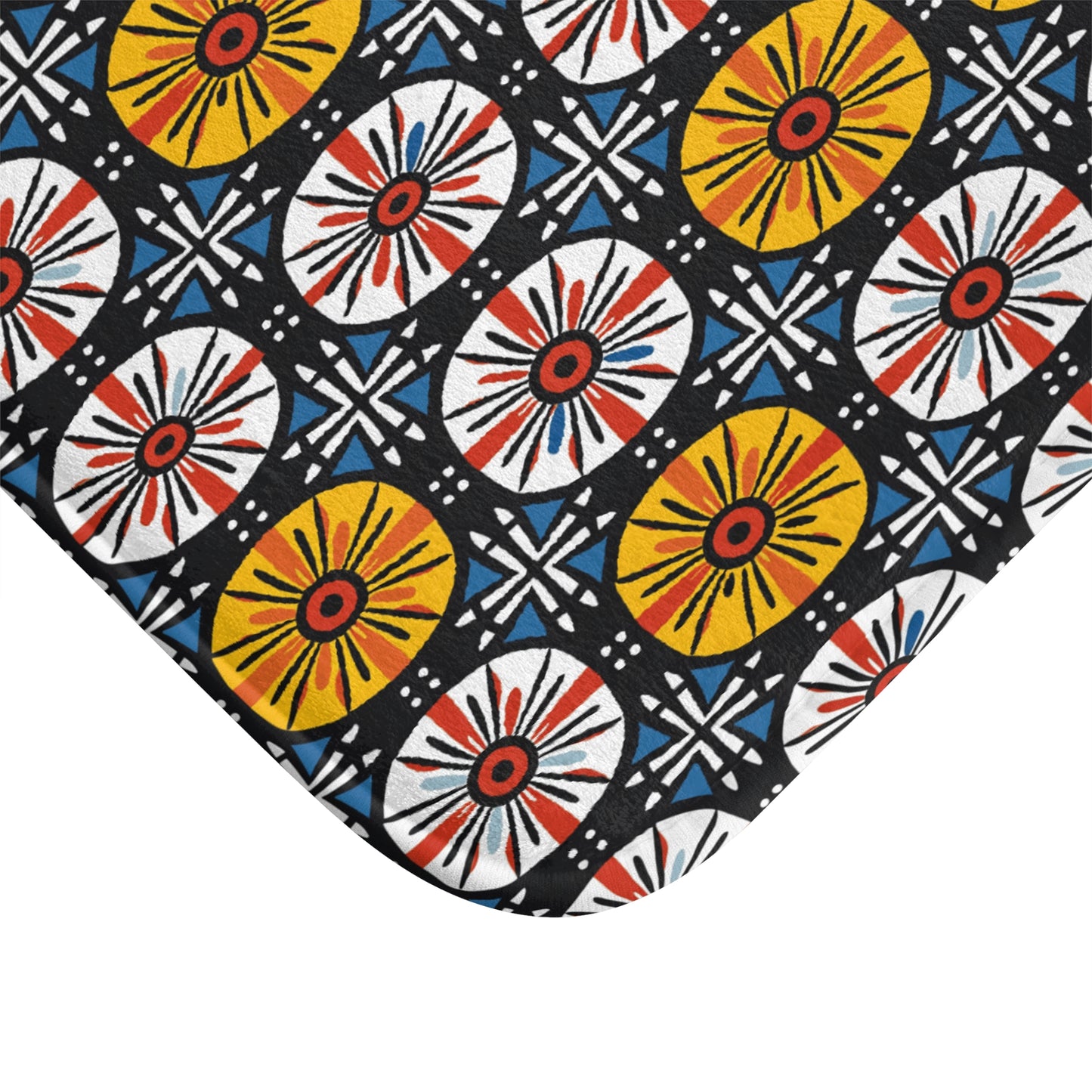 Geometric Ankara Bath Mat