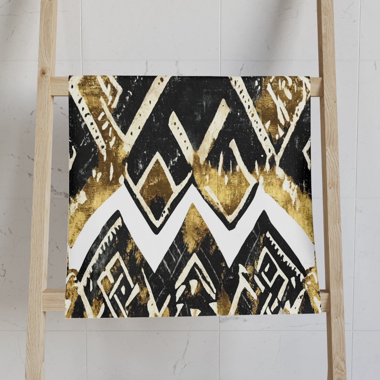 Abstract Mud Cloth Print Hand Towel