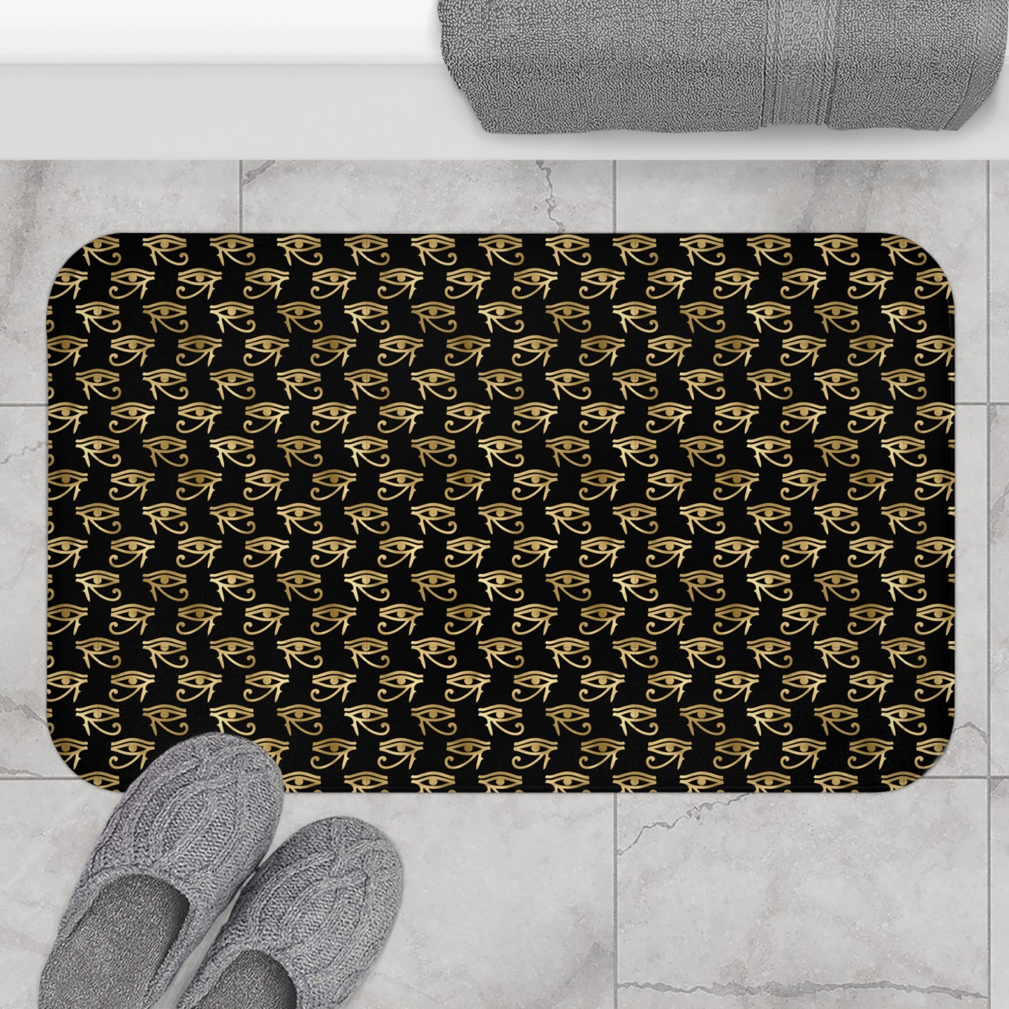 Egyptian Eye of Ra and Horus Bath Mat