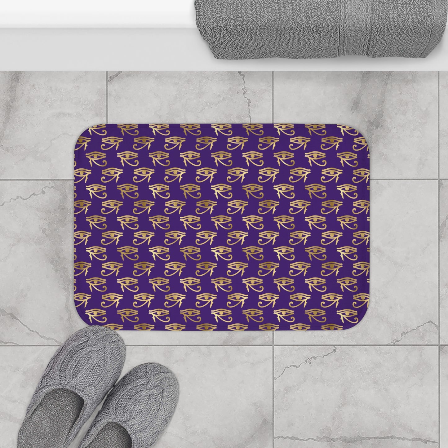 Egyptian Eye of Ra and Horus Bath Mat